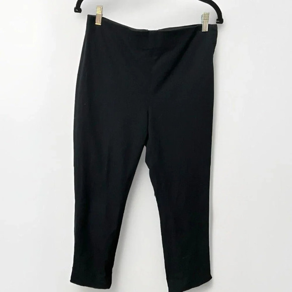 COS Black Cropped Cigarette Stretch Pants Neutral Contemporary Womens 10 - Picture 1 of 8